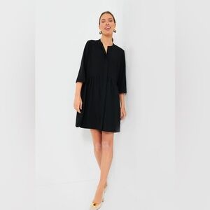 Tuckernuck Black Stretch Crepe Royal Shirt Dress XXL Classic Staple Preppy